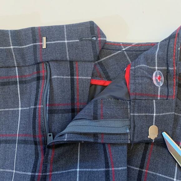 TOMMY HILFIGER Essential Skinny Plaid Pants Academia 00 - Picture 4 of 12